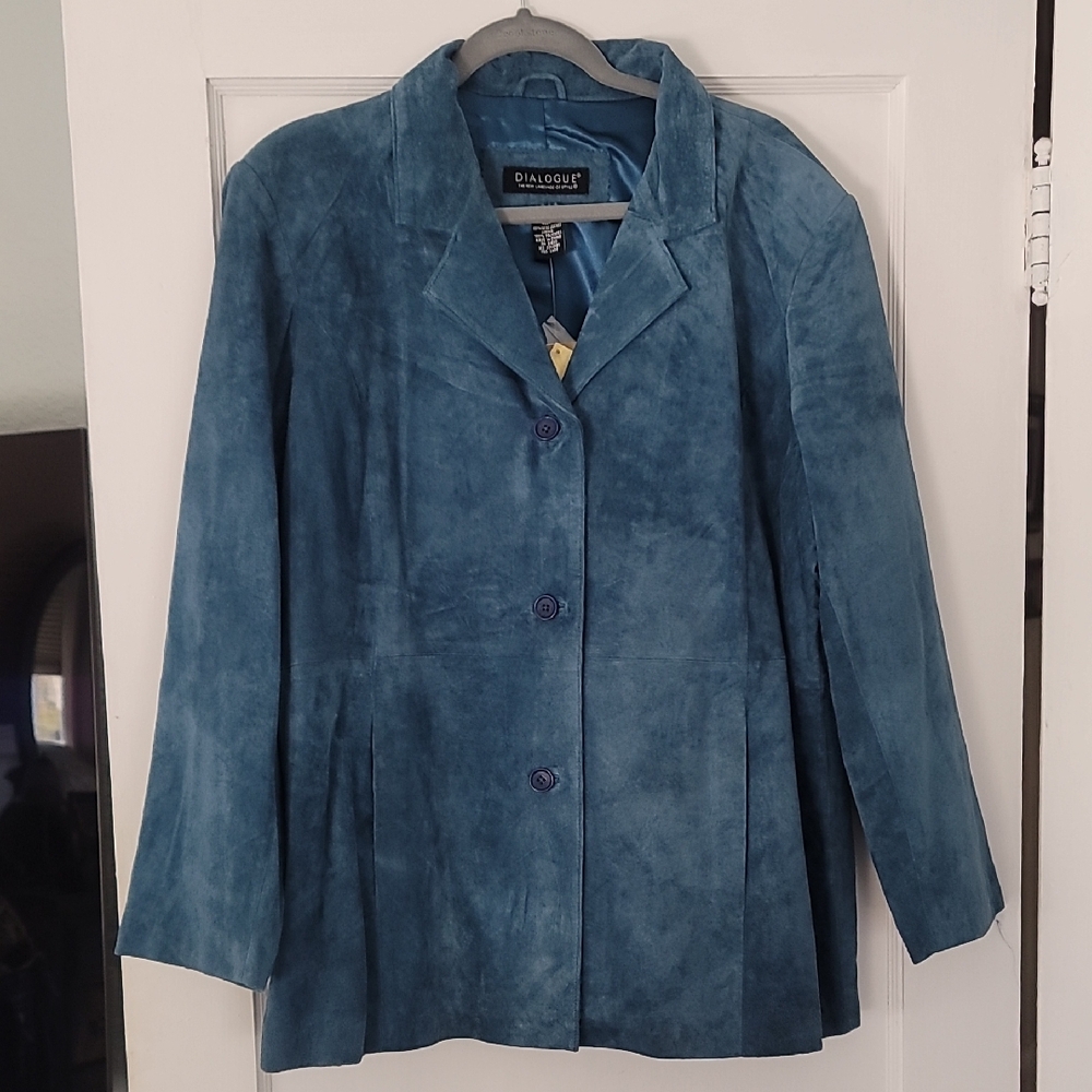 Women's Blue Suede Jacket